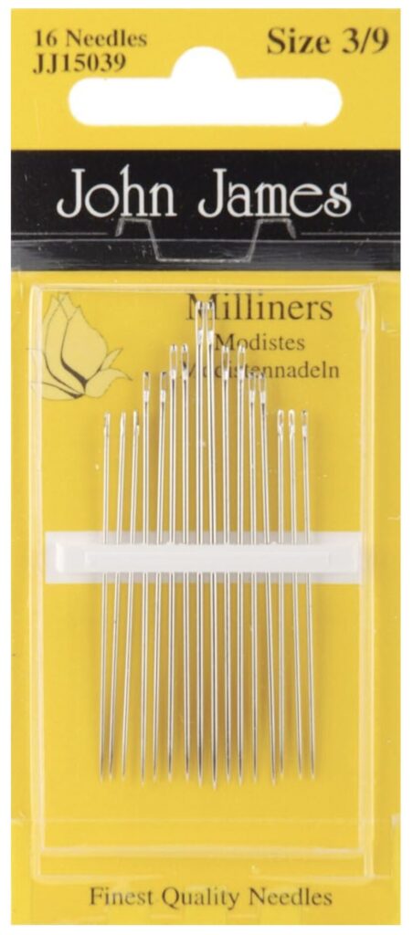 John James Milliners Needles - Sizes 3 - 9